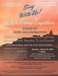 Open Rehearsal: Come Sing with the Assabet Valley Mastersingers