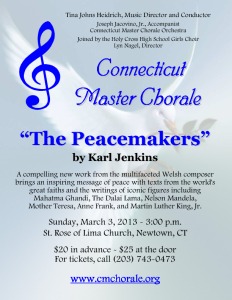 "The Peacemakers" by Karl Jenkins