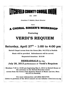 Verdi Requiem Workshop