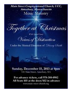 Together at Christmas, a concert for peace