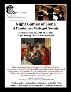 Madrigal Comedy: "Night Games of Siena"