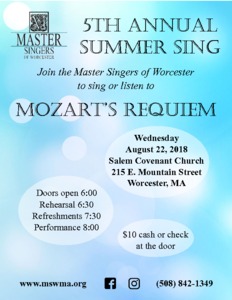Summer Sing: Mozart Requiem
