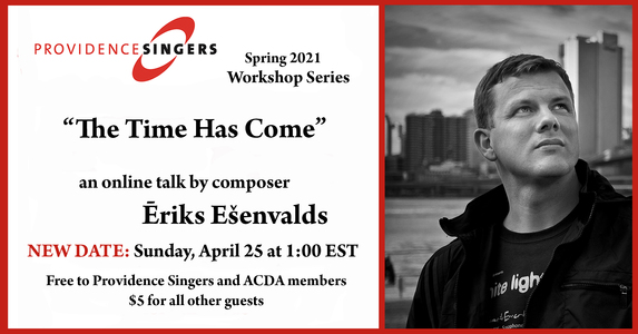 Online talk by composer Ēriks Ešenvalds