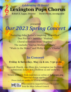 The Lexington Pops Chorus 2023 Spring Concert