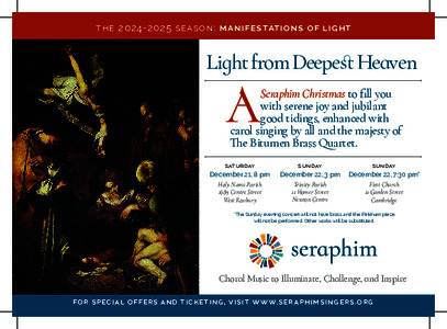 Light from Deepest Heaven, Choral Concert and Winter Wear Clothing Drive