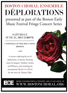 Déplorations: A Boston Early Music Festival Fringe Concert