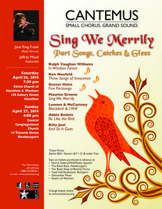 Sing We Merrily: Part Songs, Catches and Glees