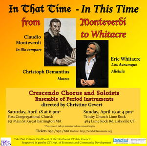 In that Time – In this Time: from Monteverdi to Whitacre