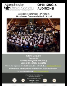 Manchester Choral Society Open Sing