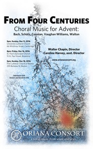 From Four Centuries: Choral music for Advent