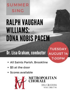 Summer Sing - R. Vaughan Williams: Dona Nobis Pacem