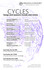Cycles: Songs and seasons recede and renew