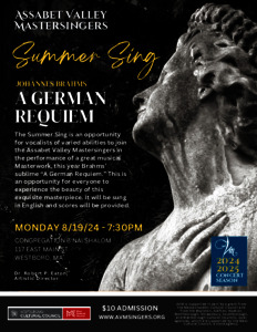 Summer Sing: Brahms Requiem