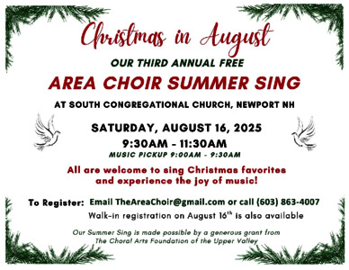 Christmas in August Summer Sing