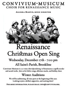 Renaissance Christmas Open Sing