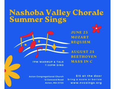 Nashoba Valley Chorale Summer Sings