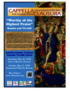 Worthy of the Highest Praise: Bembo and Vivaldi