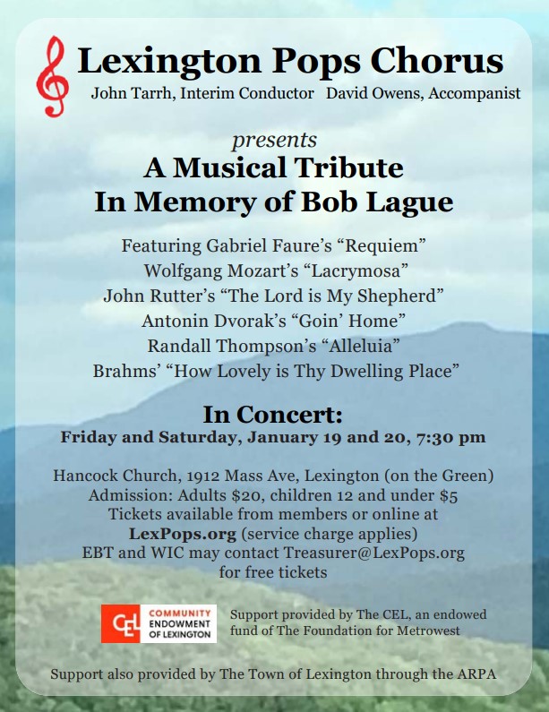 A Musical Tribute In Memory of Bob Lague