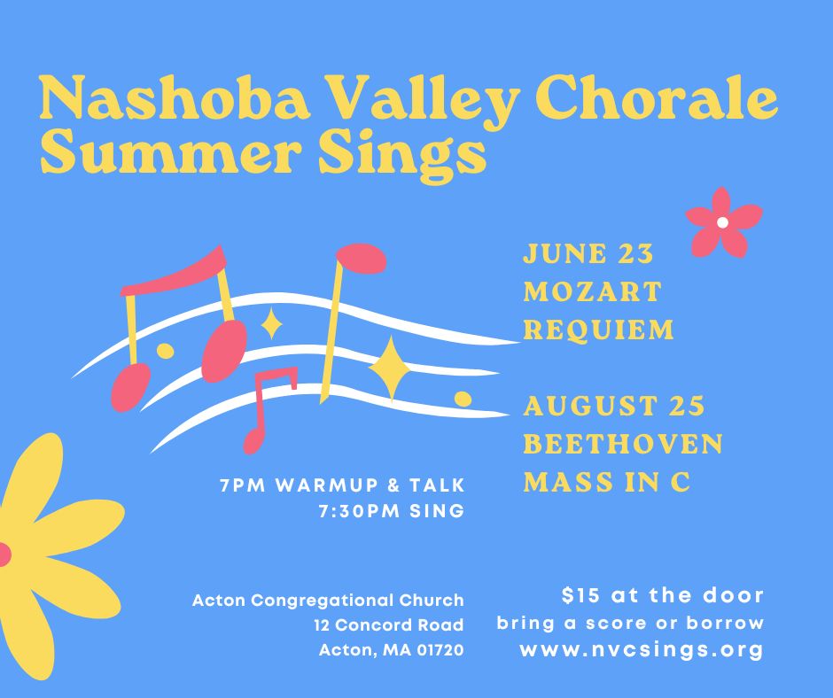 Nashoba Valley Chorale Summer Sings