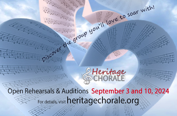 Heritage Chorale Open Rehearsals and Auditions